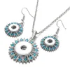 Noosa Crystal Snap Button Set de bijoux Mini 18mm Snap Button Collier 12mm Snap Earrings pour les femmes Bohemia Cadeau