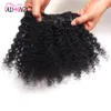 Clip Curly Hair Extension Afro Kinky Curly Clip Dans Les Extensions De Cheveux Humains 7Pcs / Set 120g 4B 4C Brésilien Cheveux Naturels Clip Ins