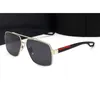 Retro Polariserad herrdesigner solglasögon Rimless Gold Plated Square Frame Sun Glasses Fashion Eyewear With Case 3R6OW111111