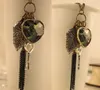 Hot Fashion Jewelry Women's Leaf Peacock Heart Key Tassels Pendant Charms Long Chain Necklace