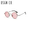 DSGN CO. 2018 Vintage Rétro Ronde Lunettes De Soleil Pour Hommes Et Femmes Métal Marque De La Mode Lunettes 9 Couleur UV400