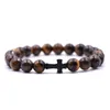 Ny 8mm Lava Stone Turkos Armband Bangles Cross Natural Stone Energy Yoga Beaded Armband Gratis Frakt