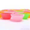 Cheaper Round Shape Silicone Muffin Cup Cake Mould Case Bakeware Maker Mold Tray Baking Cup Liner Baking Molds Free DHL XL-369