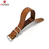 Watch Bands AOOW ZULU Leather Watchband NATO Band Strap 18mm 20mm 22mm For Men Women Accessories Sliver Ring Buckle Replacement1339335734