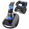 Dual USB Charging Dock Charger Station Stand Holder LED Light per Playstation 4 Controller wireless PS4 Slim Pro DHL FEDEX EMS SPEDIZIONE GRATUITA