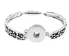 Hot Sale Snap Smycken Silver 18mm Snap Knappar Armband Blommor Snitt Vintage Snap Armband För Kvinnor Män Bangle Armband