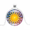 Restaurar Antigas Formas do Sol E Da Lua Tempo Jewel Pendeloque Corte Colar Deusa Da Lua Galáxia Sol Deus Camisola Cadeia