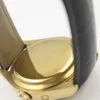 Brand New Cellini Time Date Yellow Gold White Index Dial Domed & Fluted Double Bezel Black Leather Bracelet Solid Back Dress Watch 50509