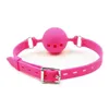 5 Colors 3 Sizes Creative BDSM Bondage Toys Open Mouth Silicone Ball Gag With Holes Leather Strap Slave Erotic Restraints Sex Toys9733588