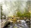 Papel de Parede 3D Custom Photo Mural Tapeta HD Artystyczny krajobraz Wczesny Poranny Piękno Mountain Krajobraz żywego Przemieszczanie ściany