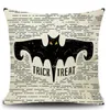 2018 New Halloween Castle Cushion Cover Cartoon Halloween Style Pillow Case Home Decorative Cushion Cases Festival Gift YC2490B