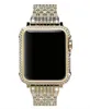 38mm 42mm Crystal Diamond Cover Case Lünette + Full Diamond Watch Band Strap Set für Apple Watch S1/S2/S3 (2in1 Set)