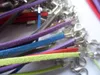 100pcs lot 3mm Suede Cord Mix Colour Korean Velvet Cord Necklace Rope chain Lobster Clasp DIY Jewelry Making263o
