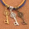 Alloy St Benedict Katolicism Medal Cross Key Big Hole Pärlor Religiöst Antik Silver / Brons / Guld Dangle B1640 12.5x43mm 100pcs / Lot