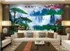 3d wallpaper custom po Welcome song waterfall feng shui landscape decoration painting TV sofa backg3d wall muals wall paper for3348735