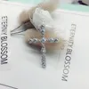 hot sale 925 Sterling Silver fashion CZ Diamond crystal engagement wedding women jewelry charms cross cute necklace