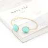 Mode cercle pierre Bracelet rose cristal or couleur Druzy Bracelet Bracelet femmes bijoux