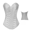 Bröllop Vit Bomull Hookeye Tillbaka Corset Bustier med vadderad kopp Hot Selling Bodyshaper Bustier Underkläder Kläder S-2XL