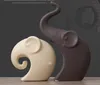 ceramica vintage elefante decorazioni per la casa artigianato decorazione della stanza artigianato ornamento figurine di porcellana figurine di animali decorazioni
