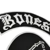 Bone Skull Geborduurde Patch Volledige Rugmaat voor Jas Ijzer Op Kleding Biker Vest Patch Rocker Patch Ship290C