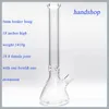 Hookahs 18 "9mm Glas Bong Bägare Ice Tjock Elefant Joint Waterpipe med 14/18 Downstems 14mm Bowl