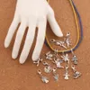 120pcs / lot mix ängel charm pärla 12styles antika silver flytande hummer claw lås smycken fakta komponenter cm58