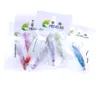 Hengjia Jigging Lead Fish 14G 6CM Metal Jig Fishing Lure 7Colors Metal Wobbler with Feather Hooks Artificial Hard Bait268d