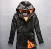 Women slim fit AVIREXFLY Flocking sheepskin genuine leather jackets with hoody long style windbreaker jacket