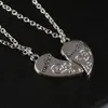 Pendant Necklaces 2PC/Set Fashion Mom Mother Daughter Love Heart Pendant Chain Necklace Charm Silver New Jewelry Gifts