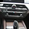 Carbon Fiber Interior Trim Air conditioning CD Control Panel Cover Trim Car Styling Stickers For BMW G30 5 Series Auto accessories321T