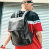 Neue Männer Rucksack Mode Umhängetasche Schwarz PU Leder Tasche College Schule Reise Casual Daypacks Für 15 "laptop Heißer Verkauf