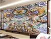 Photo Papier Peint Haute Qualité 3D Stéréoscopique Coloré en trois dimensions double dragon jouer perles murale TV fond mur Mural Wal