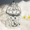 Gold Silver Hollow Candlesticks Decorative Candle Holder Tealight Candlestick Hanging Lantern Bird Cage Free Shipping ZA6882