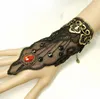 Gratis New European And American Retro Hands Black Lace Lady's Armband Armband Ring Integration Chain Fashion Classic Delikat Elegance