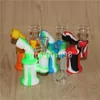 small bong free shipping with wholesale cheap price small silicone bong with perc 10 colors water Hand pipes with glass Bowl