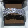 choucong Bracciale croce fatto a mano Princess Diamond S925 Bracciale rigido per matrimonio in argento riempito per donna Accessori moda