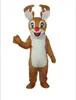 Avec un mini ventilateur à l'intérieur de la tête Costume de mascotte de cerf de renne au nez rouge de Noël pour adulte à porter