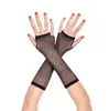 Nuovi 1 paio di guanti a rete anni '70 anni '80 in pizzo senza dita lunghezza discoteca costume da ballo delle donne