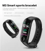 M3 Smart Armband Fitness Tracker Heart Hjärtfrekvens Hjärtfrekvens Handband Call påminnelse Sport Vattentät smart band för iOS Android