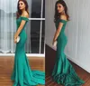 2019 zeemeermin avondjurk jager groen off shoulder lange backless formele vakantie celebrity wear prom feestjurk Custom Made Plus Size