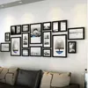 إطارات سوداء خشبية الكلاسيكية مجموعة ل أريكة جدار خلفية ديكور 18 قطع كبيرة إطارات الصور الفنية صور بورتا ريتو