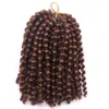 Beautful Extensions Ombre 8 ''Marlybob Crochet Braids 3pcs 변태 곱슬 트위스트 합성 머리카락 꼰 머리