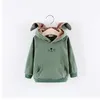 Mode Herbst mit Kapuze Kinder Kleidung Hasenohren Jungen Mädchen Mantel Kinder Frühling Hoodies Unisex Sweatshirts mit Hut