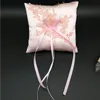 Wedding Ring Pillow With Ribbon 15x15cm Lace Flower Wedding Ring Holder Marriage Ring Cushion Bearer Wedding Party Decoration A0074358583