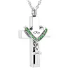 Memorial jewelry Stainless Steel Cross for sister Memorial Cremation Ashes Urn Pendant Necklace Keepsake Urn Jewelry