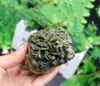 Varm försäljning 300 gram naturlig kvartsgrön turmaliner Skalle Green Crystal Prov Skull Healing för dekoration