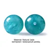 8mm perles de pierre naturelle lac bleu Jad perles rondes en vrac pour colliers de perles bijoux fournitures de perles pour Bracelet 6-12mm