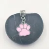 Necklace pendant 100PCS /lot Drip Enamel Dog Cat Paw Prints Charms Pendant Necklace&Bracelets Jewelry Accessories Fashion Gift Making A70