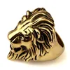 2018 La nouvelle bague, hip hop, tête de lion, chef indien, bague Jésus de qualité en or 18 carats, livraison gratuite.