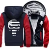 Dropshipping EUA tamanho crânio impresso hoodie para homens moletom moletom camisolas inverno engrossar casaco de jaquetas masculinas mornas